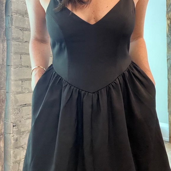 Sage the Label chocolate brown mini ballerina style dress Size SM - Picture 3 of 3